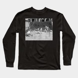 Backyard Boxing Match, 1926. Vintage Photo Long Sleeve T-Shirt